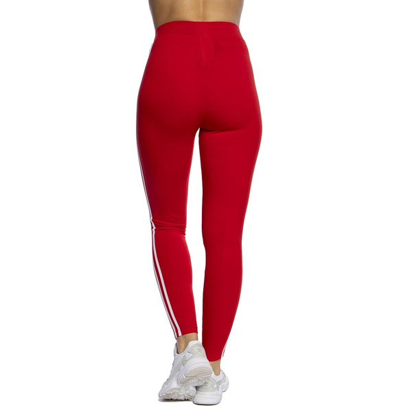 Legginsy Adidas Originals 3 Stripes Tight czerwone