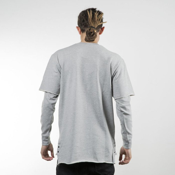 Cayler & Sons BLACK LABEL bluza Box Cut Off Layer Crewneck grey heather / grey BL-CAY-SU16-AP-03-01