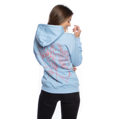 Women Two Girls One Hoodie Baby Blue Slavic Mornings blue