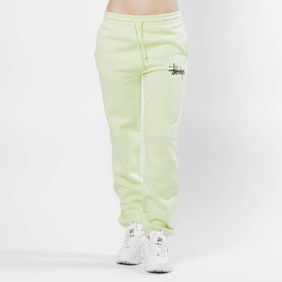 Damskie spodnie dresowe Stussy Basic Logo Sweatpant pale green WMNS
