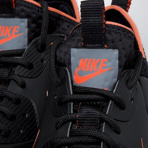 Sneakers buty zimowe Nike Air Max 90 Ultra Mid Winter SE black / black - total crimson AA4423-001