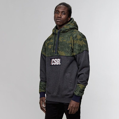 Cayler & Sons hoody Black Label Blocked Hoody heather grey / woodland
