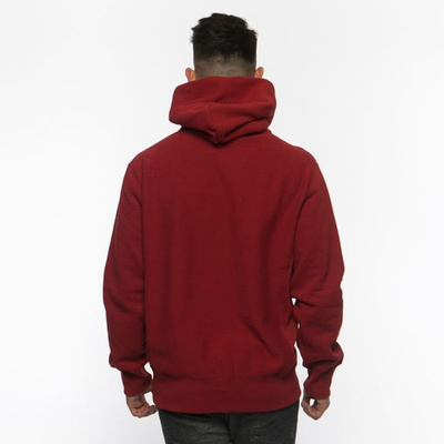 Champion Sweatshirt Small Script Logo Reverse Weave Hoodie red
