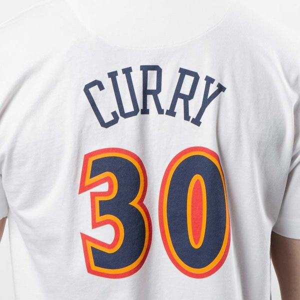 Koszulka Mitchell & Ness Golden State Warriors #30 Stephen Curry T-shirt white Name & Number Traditional