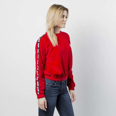 KOKA bluza damska Fake-Tape Velvet Crewneck red
