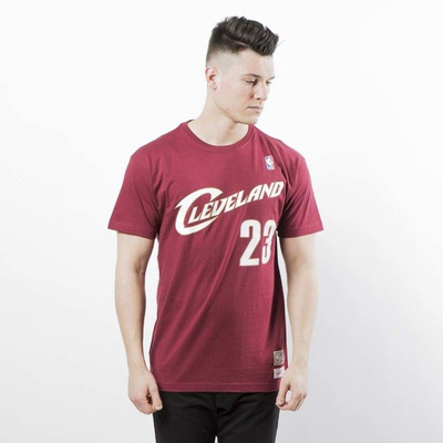 Mitchell & Ness Cleveland Cavaliers #23 Lebron James T-shirt burgundyName & Number Traditional