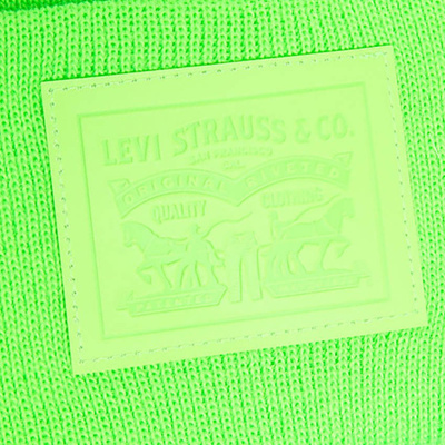 Levi's Two Horse Patch Beanie neon green