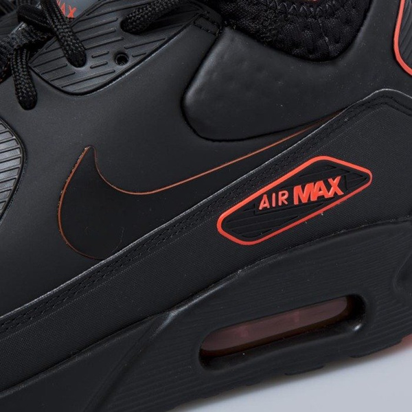 Sneakers buty zimowe Nike Air Max 90 Ultra Mid Winter SE black / black - total crimson AA4423-001