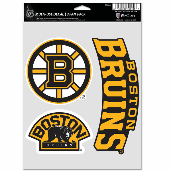 Naklejka WinCraft NHL Multi Use 3 Fan Pack Decal Boston Bruins