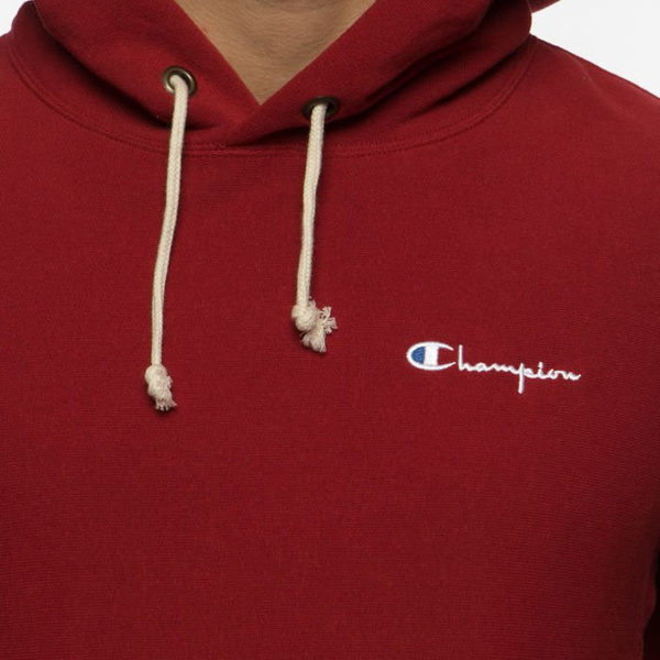 Bluza Champion Small Script Logo Reverse Weave Hoodie red