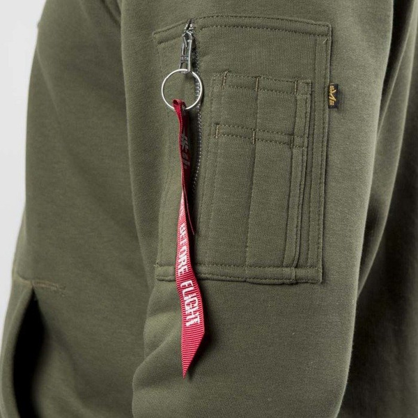 Alpha Industries bluza Red Stripe Hoody dark green 178314/257