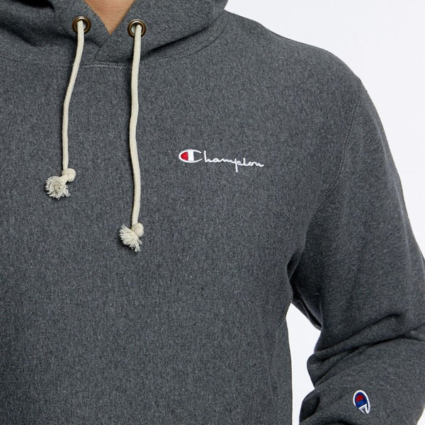 Bluza Champion Small Script Logo Reverse Weave Hoodie dark grey heather