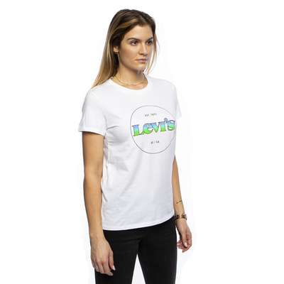 Koszulka damska Levi's The Perfect Tee Circle biała