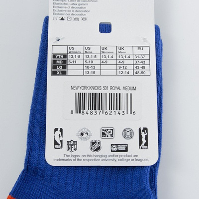 FBF socks NBA New York Knicks A501 Team Color royal
