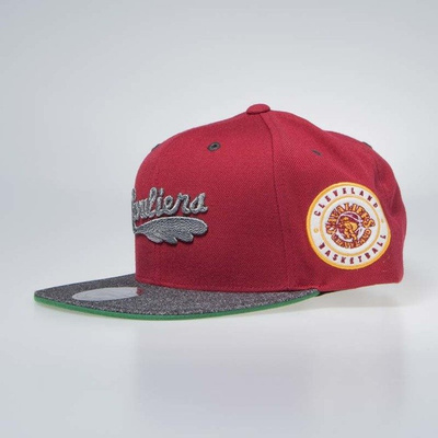 Mitchell & Ness Cleveland Cavaliers Snapback Cap burgundy / grey Melange Patch