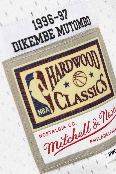 Koszulka Mitchell & Ness Atlanta Hawks #55 Dikembe Mutombo Swingman Jersey biała