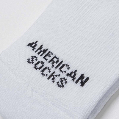 Skarpety American Socks Old School - Knee High white / black - black - black