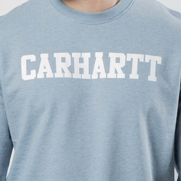 Bluza Carhartt WIP College Sweat dusty blue heather / white I024668
