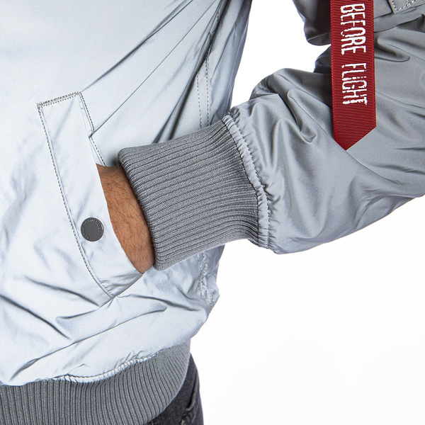 Kurtka Alpha Industries MA-1 Nasa Reflective Jacket srebrna