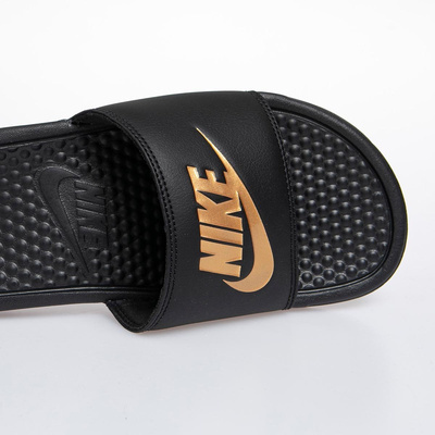 Klapki Nike Benassi JDI black/metallic gold (343880-016)
