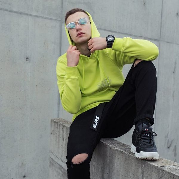 Majors bluza Neon Hoodie toxic green