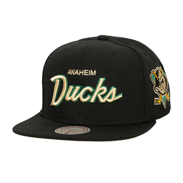 Mitchell & Ness NHL Cream Script Snapback Anaheim Ducks black