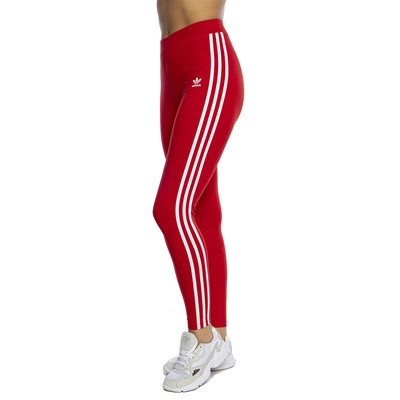 Legginsy Adidas Originals 3 Stripes Tight czerwone