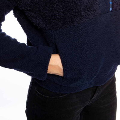 Kurtka damska Columbia Lodge Sherpa Pullover granatowa