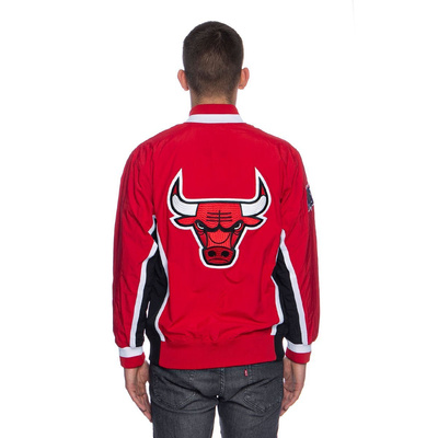 Kurtka Mitchell & Ness Chicago Bulls czerwona Authentic Warm Up Jacket
