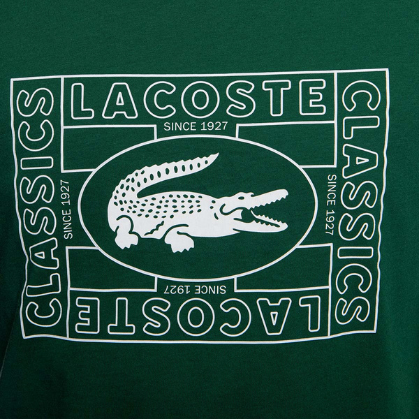 Koszulka Lacoste Men's Crocodile Print Crew Neck T-shirt zielona