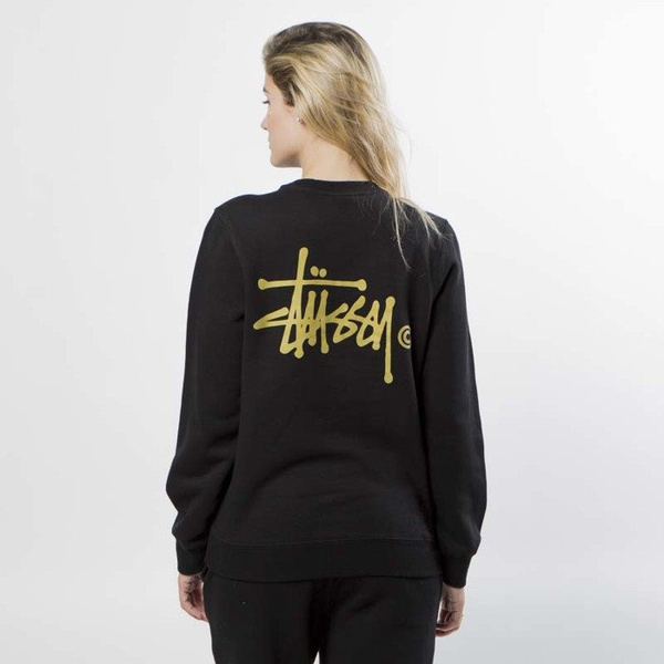 Bluza damska Stussy Sweatshirt Basic Logo Crew black WMNS