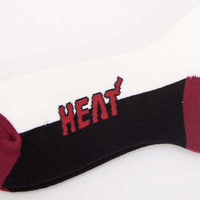 FBF socks NBA Miami Heat A506 White
