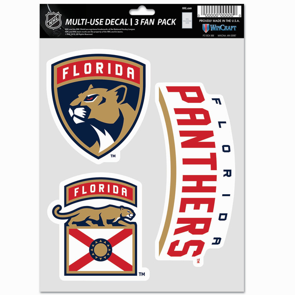 WinCraft NBA Multi Use 3 Fan Pack Decal Florida Panthers