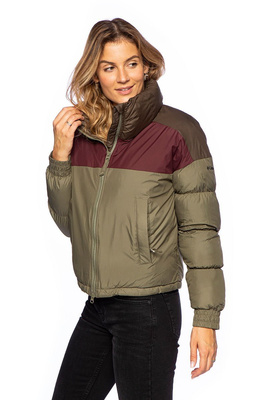 Jacket WMNS Columbia Pike Lake Cropped Jacket khaki/burgundy