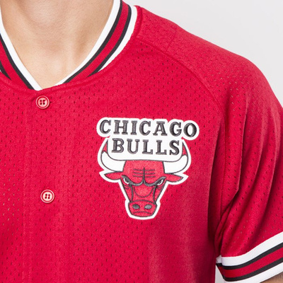 Koszulka Mitchell & Ness jersey Chicago Bulls red Seasoned Pro Mesh Button Front
