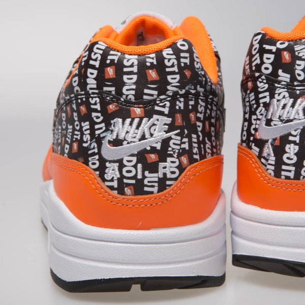 Sneakers buty Nike Air Max 1 Premium black/black-total orange-white (875844-008)