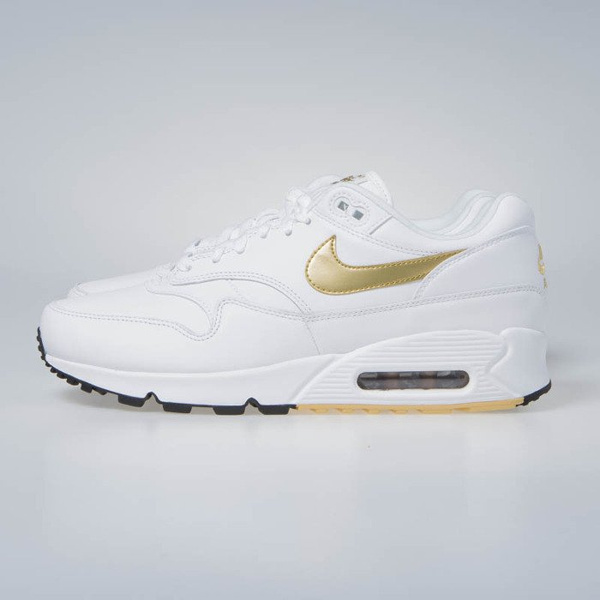 Sneakers buty Nike Air Max 90/1 white/metalic gold-black (AJ7695-102)