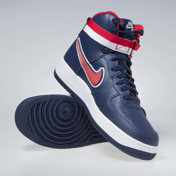 Sneakers buty Nike Air Force 1 High '07 LV8 Sport midnight navy/university red (AV3938-400)
