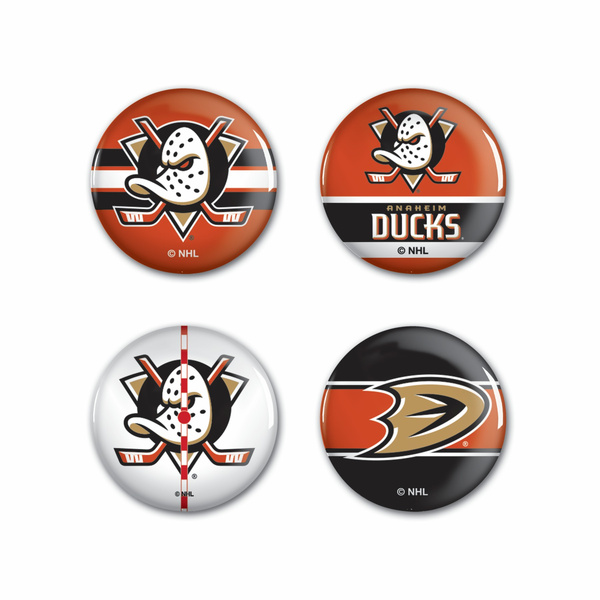 WinCraft NHL Button 4 Pack Anaheim Ducks