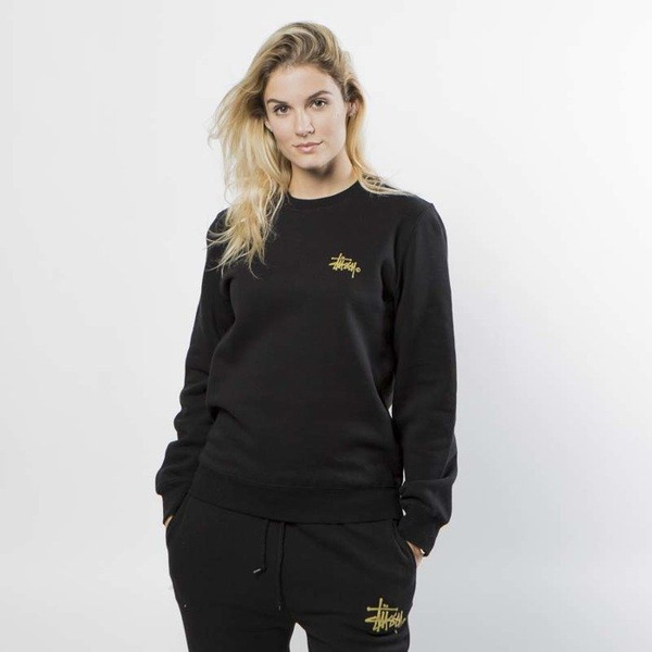 Bluza damska Stussy Sweatshirt Basic Logo Crew black WMNS