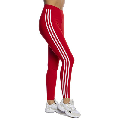 Legginsy Adidas Originals 3 Stripes Tight czerwone