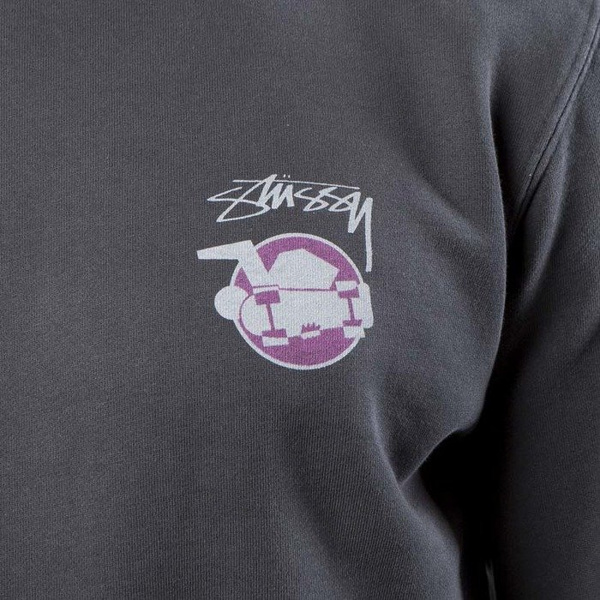 Bluza Stussy Sweatshirt Skateman Pig. Dyed Crew black