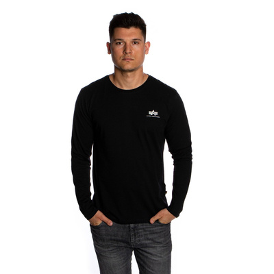 Longsleeve Alpha Industries Basic LS Small Logo black