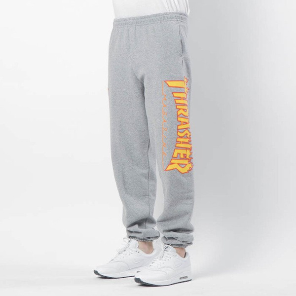 Spodnie dresowe Thrasher Flame Sweatpants heather gray