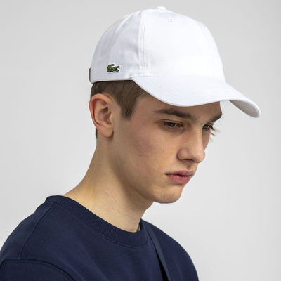 Lacoste Men's Contrast Strap Cotton Cap white