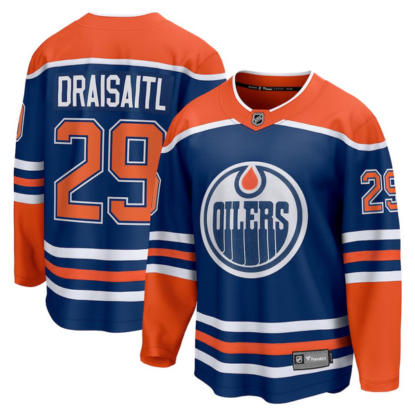 Fanatics NHL Home Breakaway Jersey Edmonton Oilers #29 Leon Draisaitl royal blue