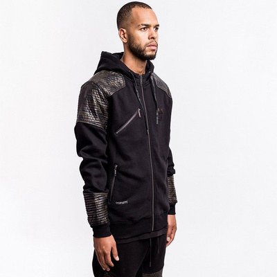 Cayler & Sons BLACK LABEL Moto Zip Hoody Jacket black / woodland (BL-CAY-AW16-AP-07)