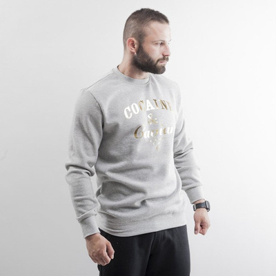 Crooks & Castles crewneck Cocaine & Caviar Foil heather grey / gold