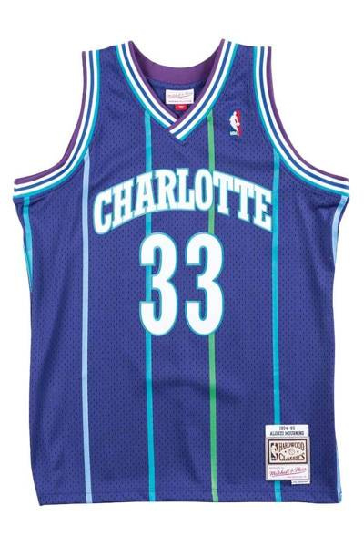 Koszulka Mitchell & Ness Charlotte Hornets #33 Alonzo Mourning Swingman Jersey fioletowa