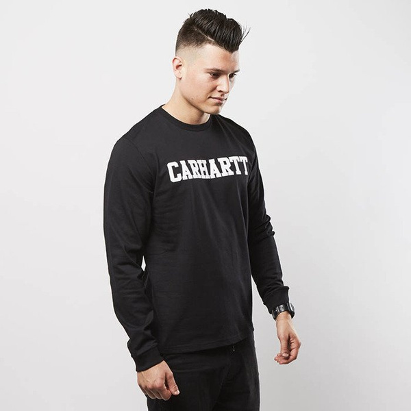 Koszulka Carhartt WIP L/S College Longsleeve black / white